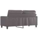 2-OSOBOWA SOFA SZARY 140CM SZTUCZNA SKÓRA