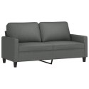 SOFA 2-OSOBOWA CIEMNOSZARA 140CM TAPICEROWANA TKANINĄ