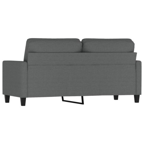 SOFA 2-OSOBOWA CIEMNOSZARA 140CM TAPICEROWANA TKANINĄ
