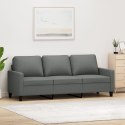 SOFA 3-OSOBOWA CIEMNOSZARA 180CM TAPICEROWANA TKANINĄ