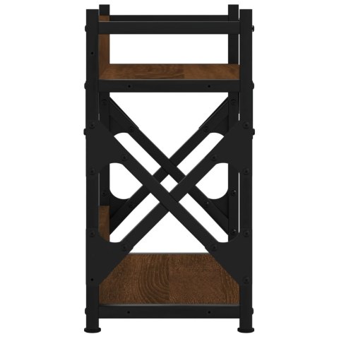 STOJAK POD DRUKARKĘ 2-POZ. BRĄZOWY DĄB 40X20X40CM LOFT