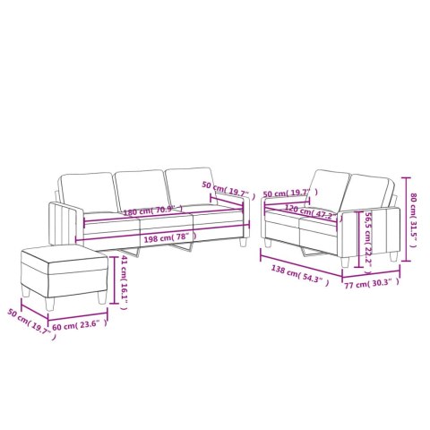 3-CZ. ZESTAW SOF Z PODUSZKAMI CZARNY SZTUCZNA SKÓRA