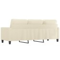 3-OSOBOWA SOFA KREMOWA 180CM SZTUCZNA SKÓRA