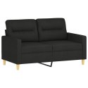 2-OSOBOWA SOFA Z PODUSZKAMI CZARNA 120CM TKANINA