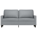 SOFA 2-OSOBOWA JASNOSZARA 140CM TAPICEROWANA TKANINĄ