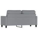 SOFA 2-OSOBOWA JASNOSZARA 140CM TAPICEROWANA TKANINĄ