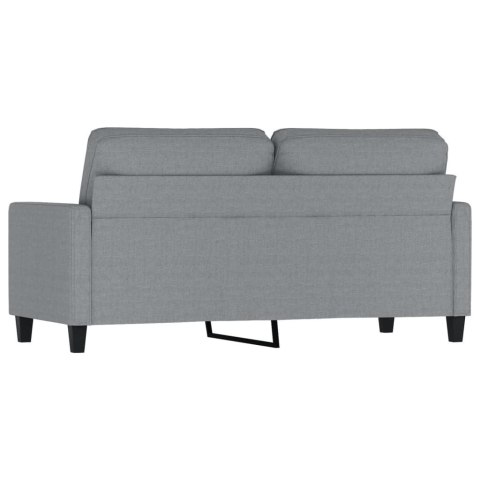 SOFA 2-OSOBOWA JASNOSZARA 140CM TAPICEROWANA TKANINĄ