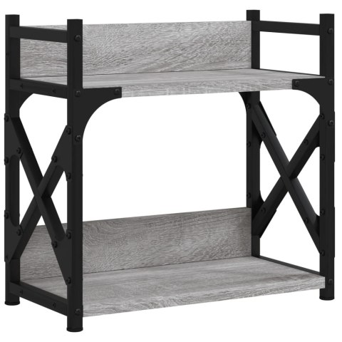 STOLIK POD DRUKARKĘ REGAŁ PÓŁKA SZAFKA 2-POZ. SZARY DĄB SONOMA 40X20X40CM LOFT