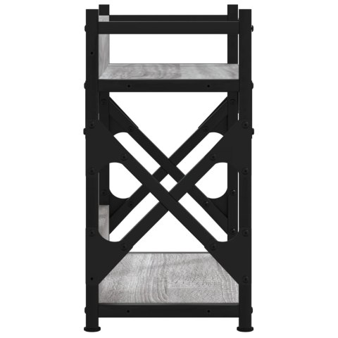 STOLIK POD DRUKARKĘ REGAŁ PÓŁKA SZAFKA 2-POZ. SZARY DĄB SONOMA 40X20X40CM LOFT