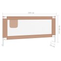 BARIERKA OCHRONNA DO ŁÓŻKA OSŁONA BRAMKA -BED RAIL 190X25CM TAUPE