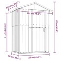 SZOPA OGRODOWA ANTRACYT 126X97,5X177CM STAL GALWANIZOWANA