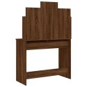 TOALETKA Z LUSTREM BRĄZOWY DĄB 96X39X142CM STOLIK KOSMETYCZNY