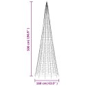 CHOINKA Z LAMPEK NA MASZT 1534 NIEBIESKIE LED 500CM