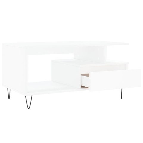STOLIK KAWOWY BIAŁY 90X49X45CM