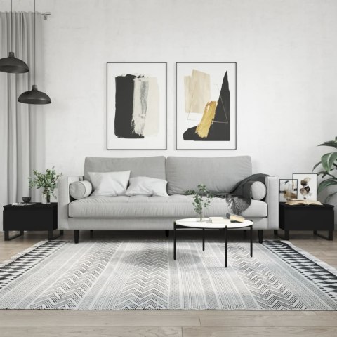 STOLIKI KAWOWE 2 SZT. CZARNE 50X46X35CM