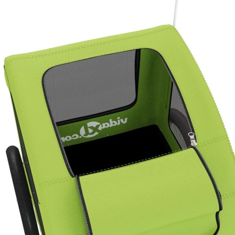 PRZYCZEPKA ROWEROWA DLA ZWIERZĄT PSA KOTA SZARA TKANINA OXFORD I ŻELAZO