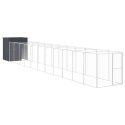 BUDA DLA PSA Z WYBIEGIEM ANTRACYTOWA 165X1271X181CM STAL