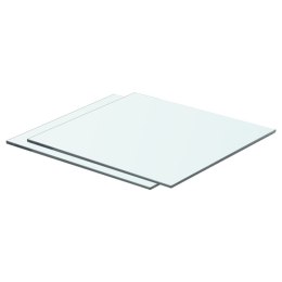 PÓŁKI 2 SZT. PANEL Z PRZEZROCZYSTEGO SZKŁA 40X30CM