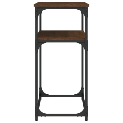 STOLIK KONSOLOWY BRĄZOWY DĄB 100X35,5X75CM