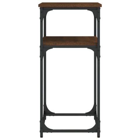 STOLIK KONSOLOWY BRĄZOWY DĄB 75X35,5X75CM