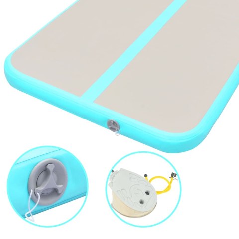 MATA GIMNASTYCZNA Z POMPKĄ 400X100X10CM PVC ZIELONA