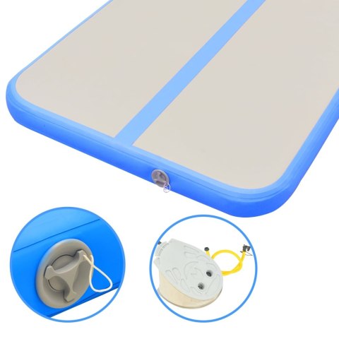 MATA GIMNASTYCZNA Z POMPKĄ 600X100X10CM PVC NIEBIESKA