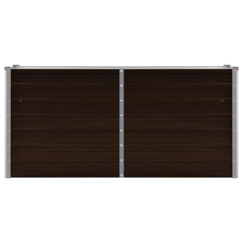 PODWYŻSZONA DONICA BRĄZOWA 160X40X77CM GALWANIZOWANA STAL