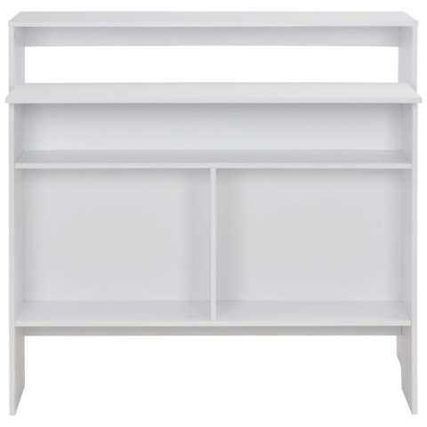 STÓŁ BAROWY Z 2 BLATAMI BIAŁY 130X40X120CM