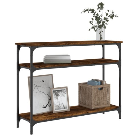 STOLIK KONSOLOWY PRZYDYMIONY DĄB 100X29X75CM