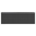 SZOPA OGRODOWA ANTRACYTOWA 192X606X223CM STAL GALWANIZOWANA