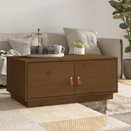 STOLIK KAWOWY MIODOWY BRĄZ 80X50X35CM LITE DREWNO SOSNOWE