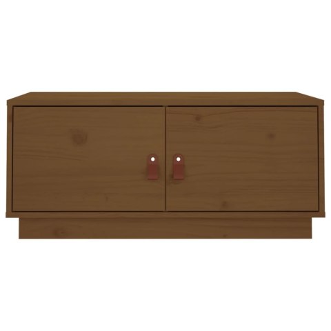STOLIK KAWOWY MIODOWY BRĄZ 80X50X35CM LITE DREWNO SOSNOWE