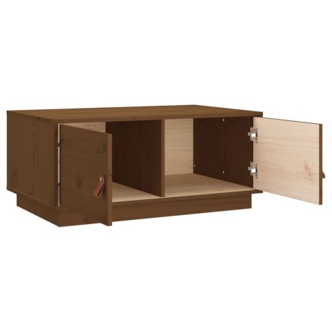 STOLIK KAWOWY MIODOWY BRĄZ 80X50X35CM LITE DREWNO SOSNOWE