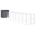 BUDA DLA PSA Z WYBIEGIEM ANTRACYTOWA 165X1067X181CM STAL