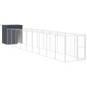 BUDA DLA PSA Z WYBIEGIEM ANTRACYTOWA 165X1067X181CM STAL