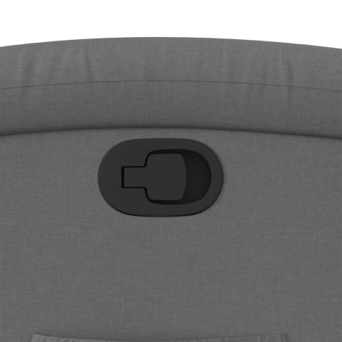 FOTEL ROZKŁADANY CIEMNOSZARY TAPICEROWANY TKANINĄ