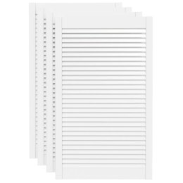 DRZWI ŻALUZJOWE 4 SZT. DREWNO SOSNOWE BIAŁE 99,3X 59,4CM