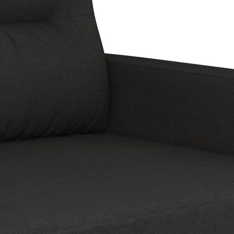 SOFA 3-OSOBOWA CZARNA 180CM TAPICEROWANA TKANINĄ