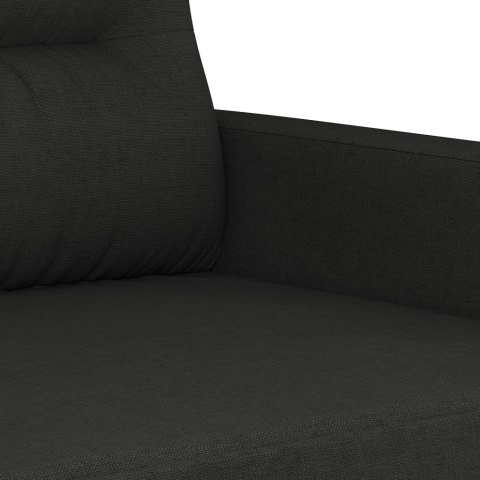 SOFA 2-OSOBOWA CZARNA 120CM TAPICEROWANA TKANINĄ