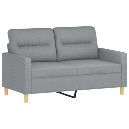 SOFA 2-OSOBOWA JASNOSZARA 120CM TAPICEROWANA TKANINĄ