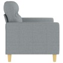 SOFA 2-OSOBOWA JASNOSZARA 120CM TAPICEROWANA TKANINĄ