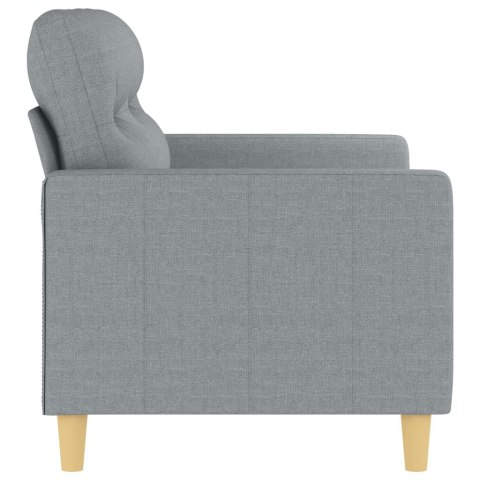 SOFA 2-OSOBOWA JASNOSZARA 120CM TAPICEROWANA TKANINĄ
