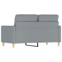 SOFA 2-OSOBOWA JASNOSZARA 120CM TAPICEROWANA TKANINĄ