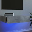 SZAFKA TELEWIZYJNA Z LED SZAROŚĆ BETONU 60X35X15,5CM