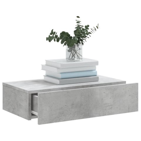 SZAFKA TELEWIZYJNA Z LED SZAROŚĆ BETONU 60X35X15,5CM