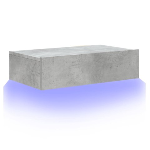 SZAFKA TELEWIZYJNA Z LED SZAROŚĆ BETONU 60X35X15,5CM