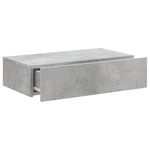 SZAFKA TELEWIZYJNA Z LED SZAROŚĆ BETONU 60X35X15,5CM