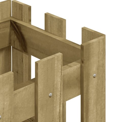 DONICA OGRODOWA Z PŁOTKIEM 30X30X30CM IMPREGNOWANA SOSNA