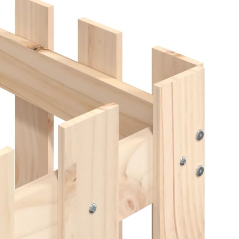 DONICA OGRODOWA Z PŁOTKIEM 50X50X50CM LITE DREWNO SOSNOWE