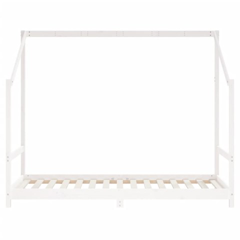 RAMA ŁÓŻKA DZIECIĘCEGO PODWÓJNA BIAŁA 2X(90X190)CM DREWNO SOSNOWE